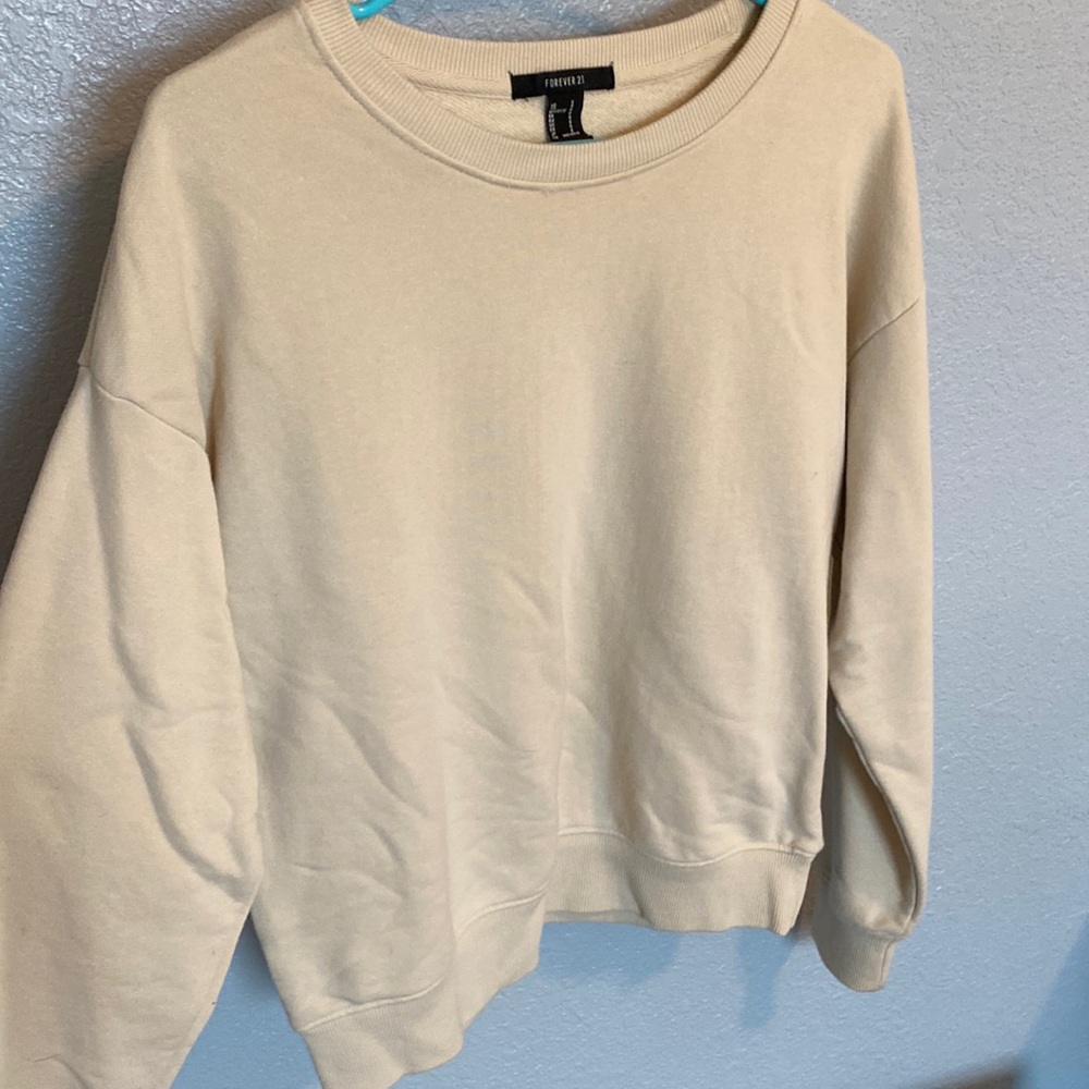 forever 21 cream crewneck